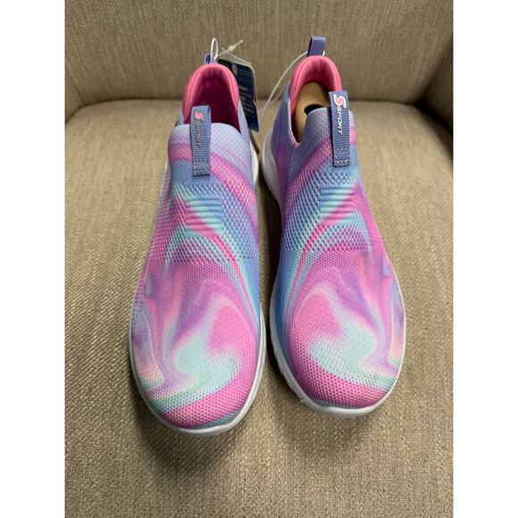 NWT Girls Skechers Daisey Swirl Sneakers - Size 3 - Picture 2 of 4